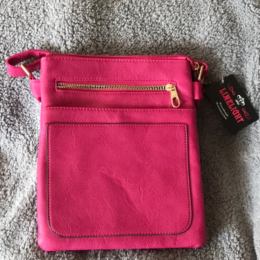 Limelight Fuchsia Adjustable Crossbody Purse